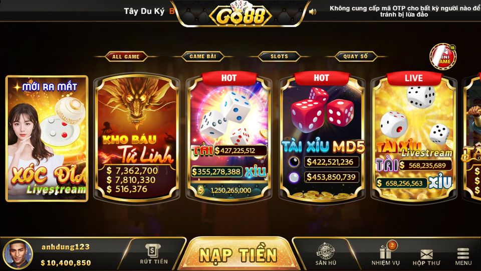 Cổng game Go88 đẳng cấp game bài